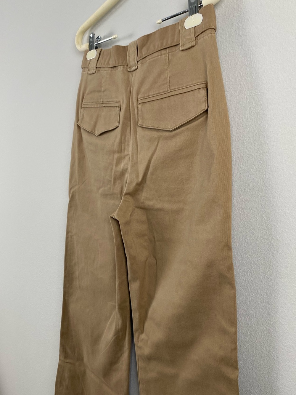 J. Crew Factory Twill Wide Leg Tie Waist Chino Pant | Camel - Picture 8 of 15